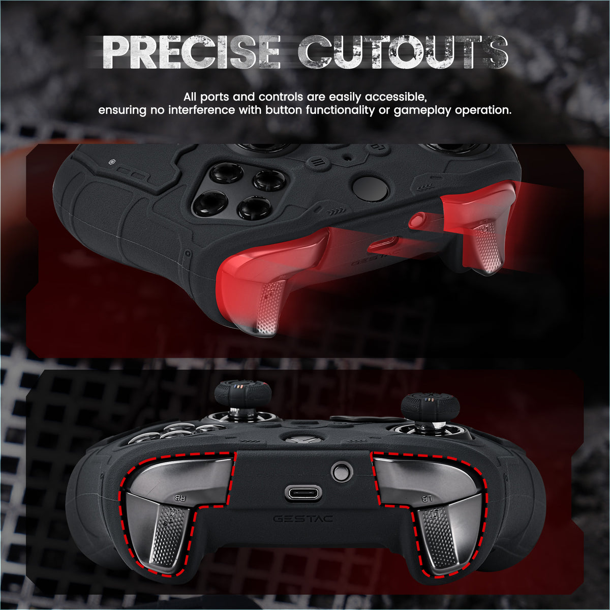 GESTAC Silicone Protective Case & Thumb Grips