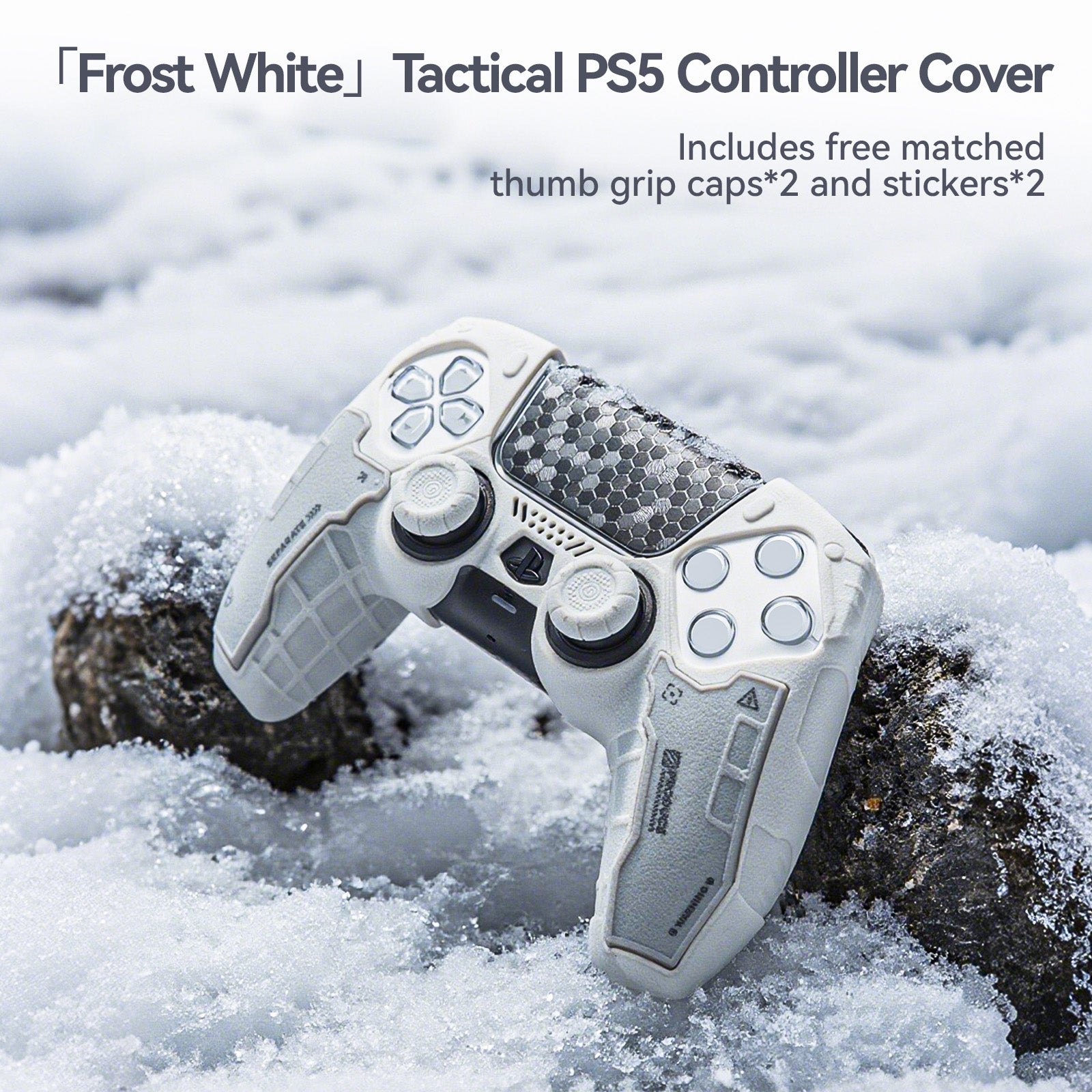 GESTAC PS5 Tactical Vanguard Controller Cover – Dawn White