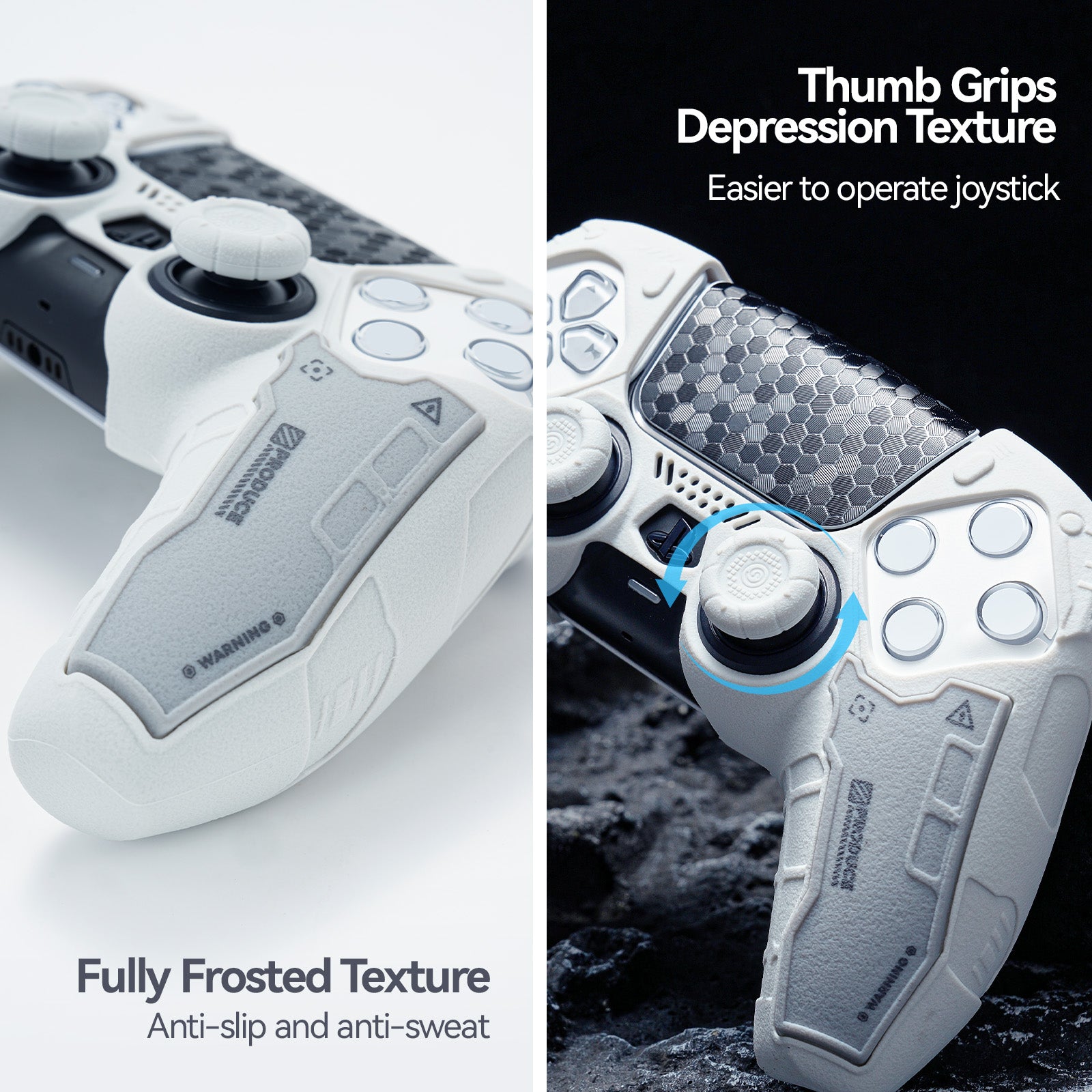 GESTAC PS5 Tactical Vanguard Controller Cover – Dawn White
