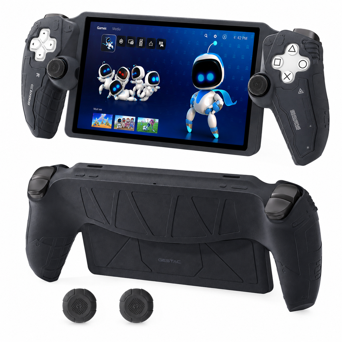 GESTAC Ergonomic Silicone Grip Case with Thumb Grips