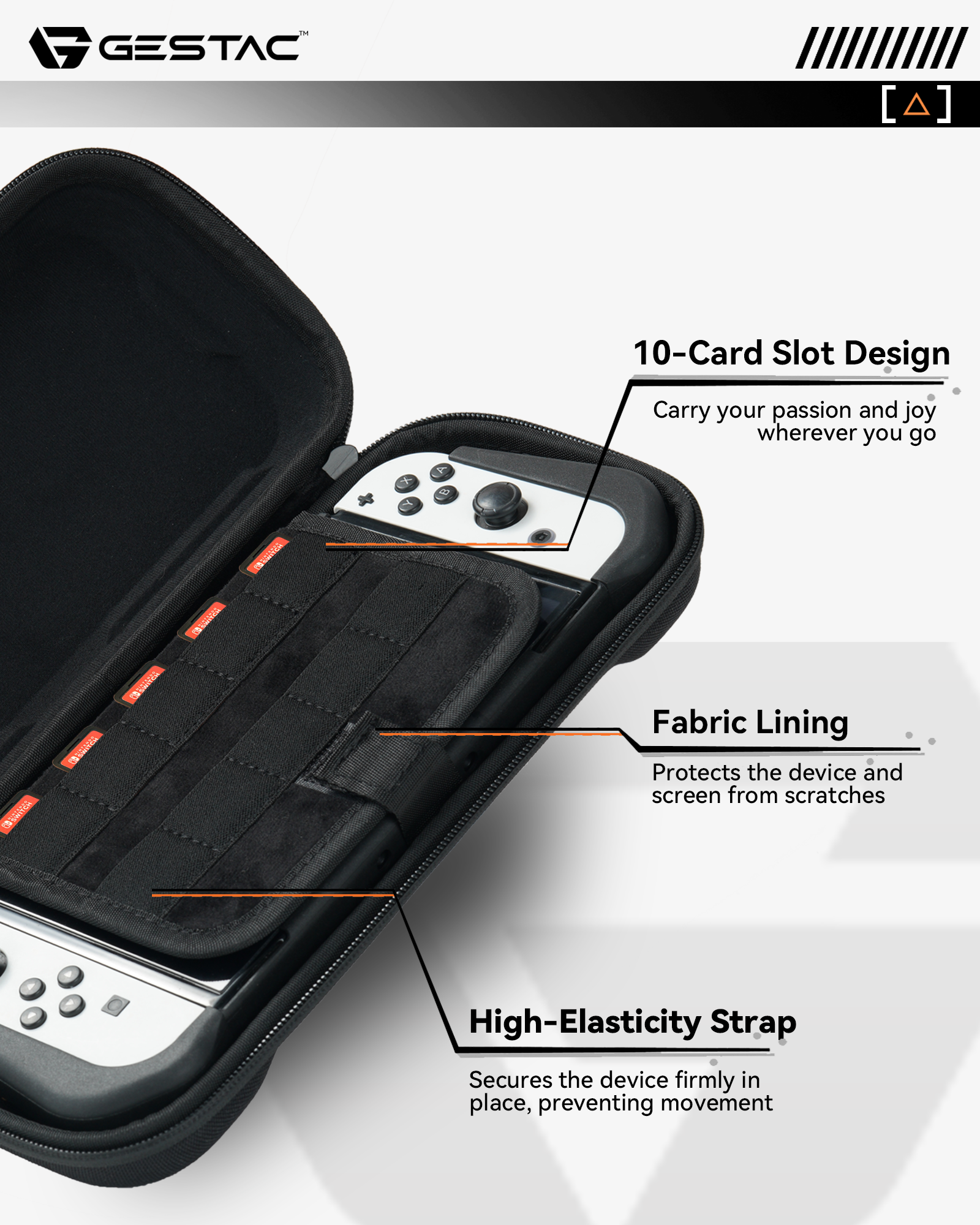 GESTAC Tactical Shadow Elite Protection Set for Switch OLED