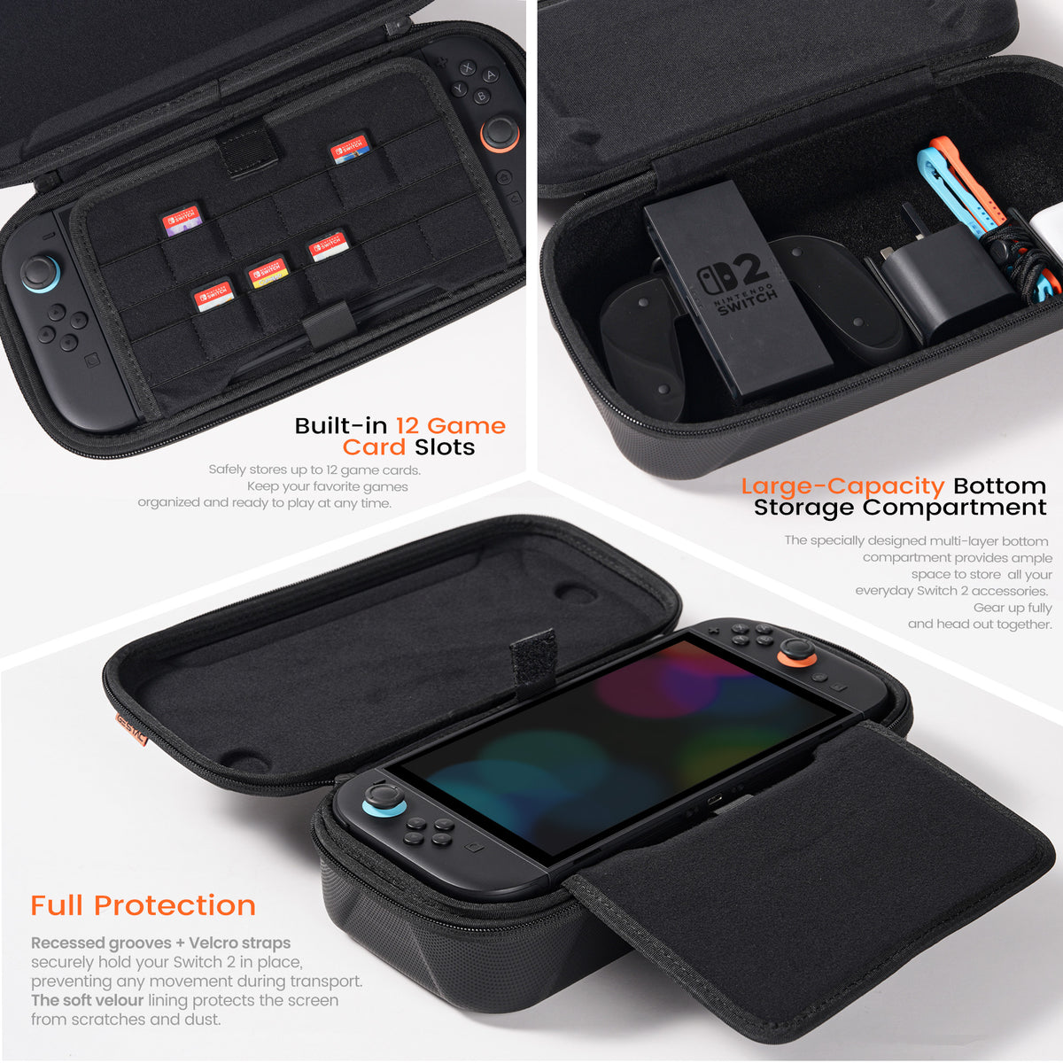 GESTAC Large-Capacity Carrying Case
