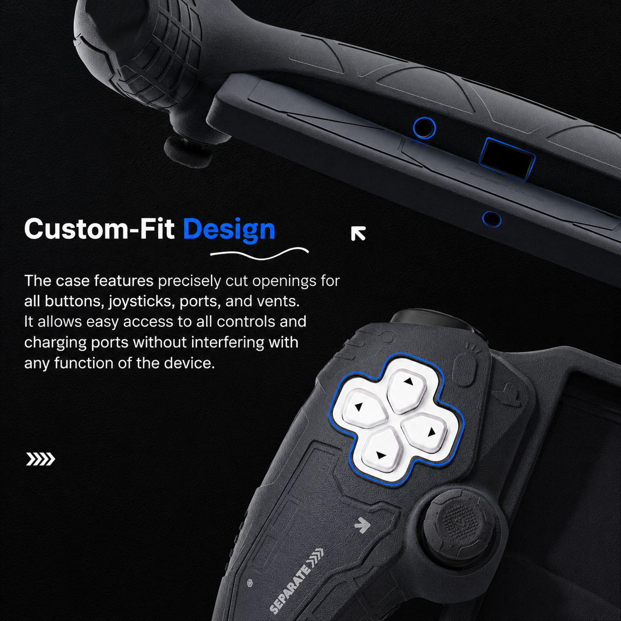 GESTAC Ergonomic Silicone Grip Case with Thumb Grips